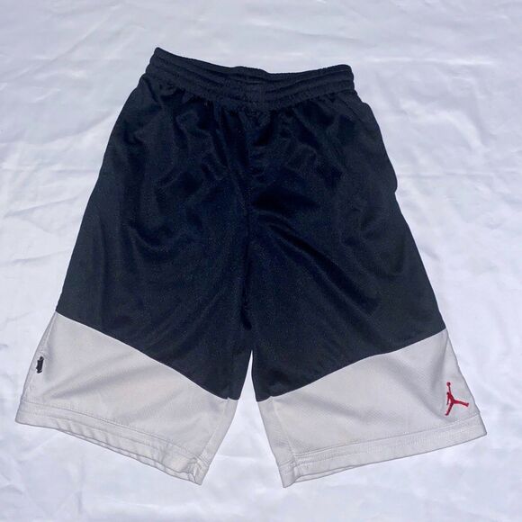Jordan Vintage Basketball Dazzle Long Shorts Black White Mens Small - Picture 3 of 8